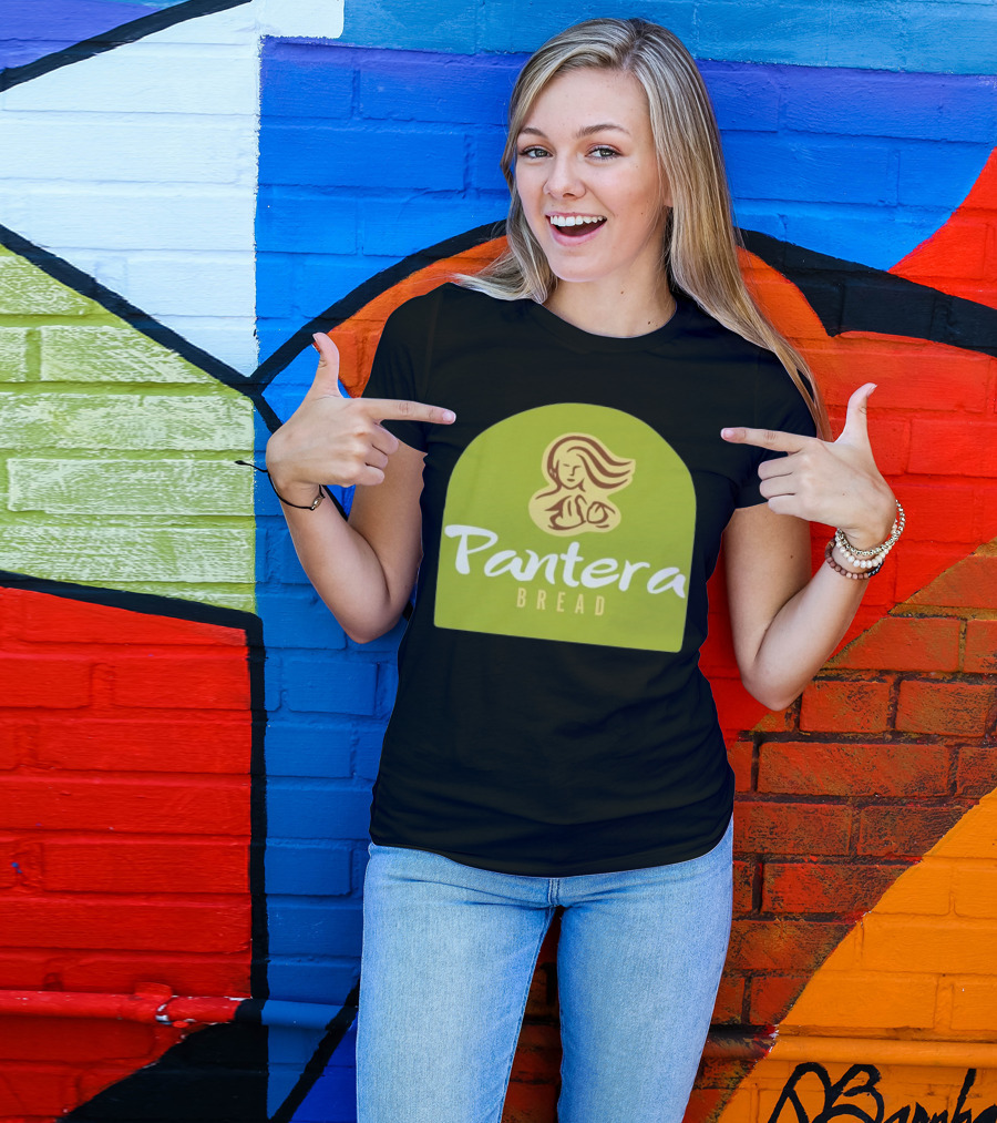 Pantera Bread Parody Logo Icon Green Background T-Shirt