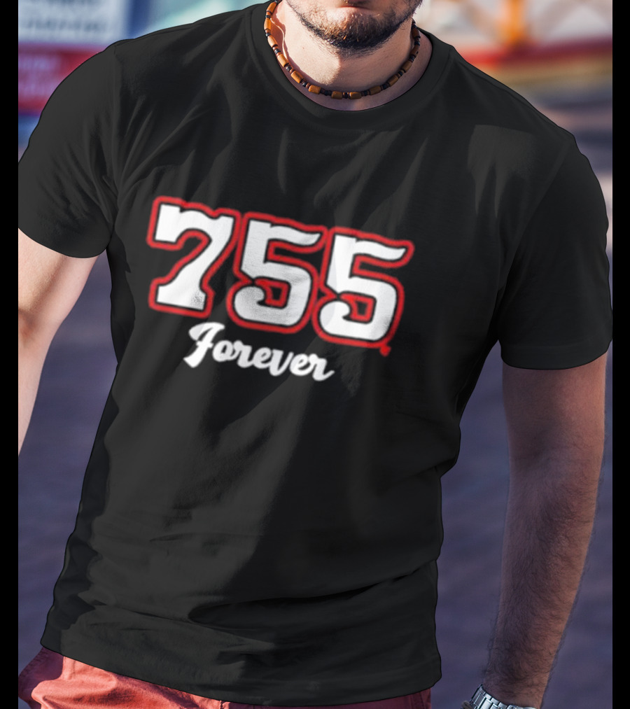 755 Forever Baseball Home Run Legacy T-Shirt