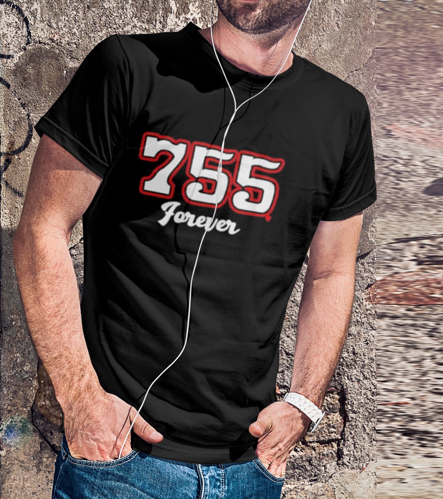 755 Forever Baseball Home Run Legacy T-Shirt