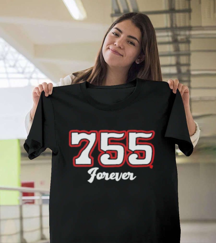 755 Forever Baseball Home Run Legacy T-Shirt