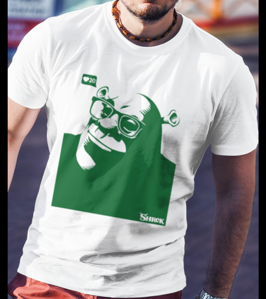 Shrek Bioworld Handsome Shrek 20 Likes Glasses T-Shirt