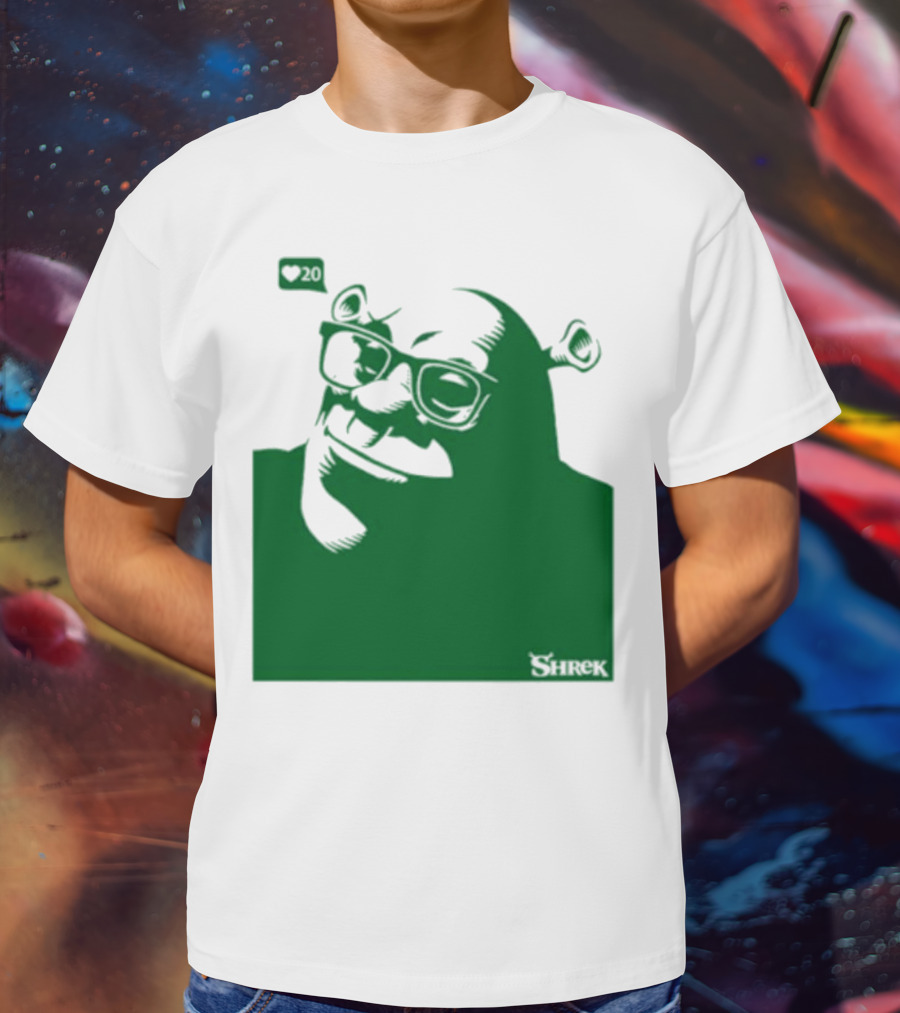 Shrek Bioworld Handsome Shrek 20 Likes Glasses T-Shirt
