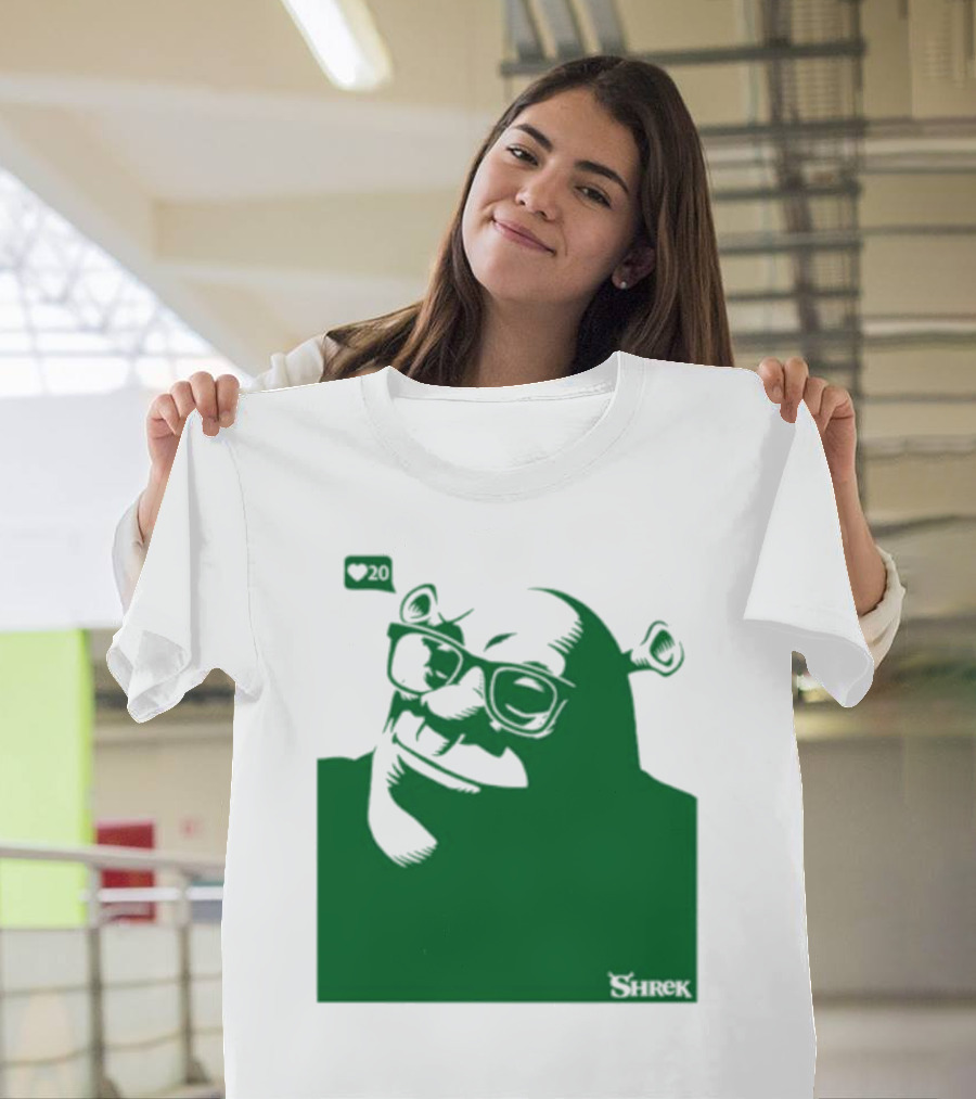 Shrek Bioworld Handsome Shrek 20 Likes Glasses T-Shirt