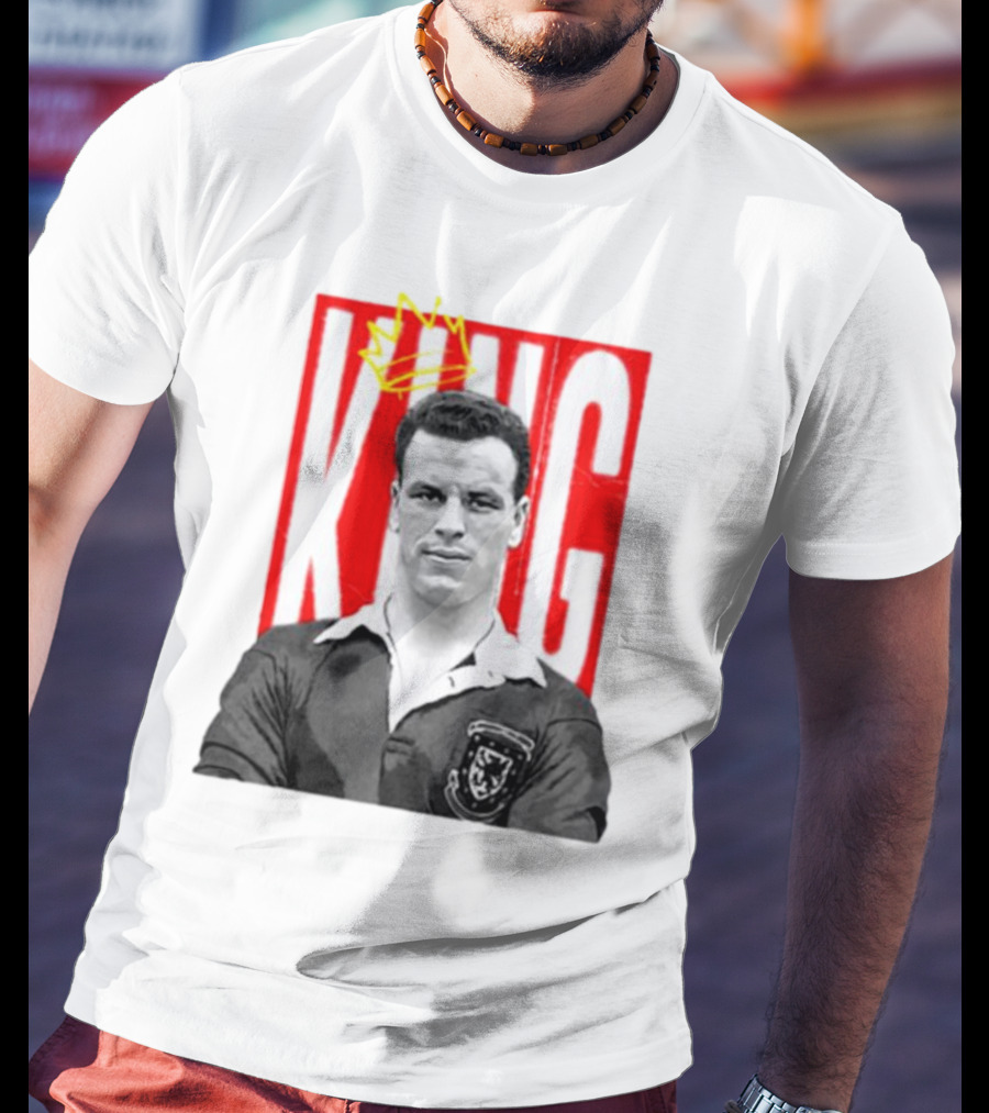 King Charles Soccer Icon With Red KING Background T-Shirt