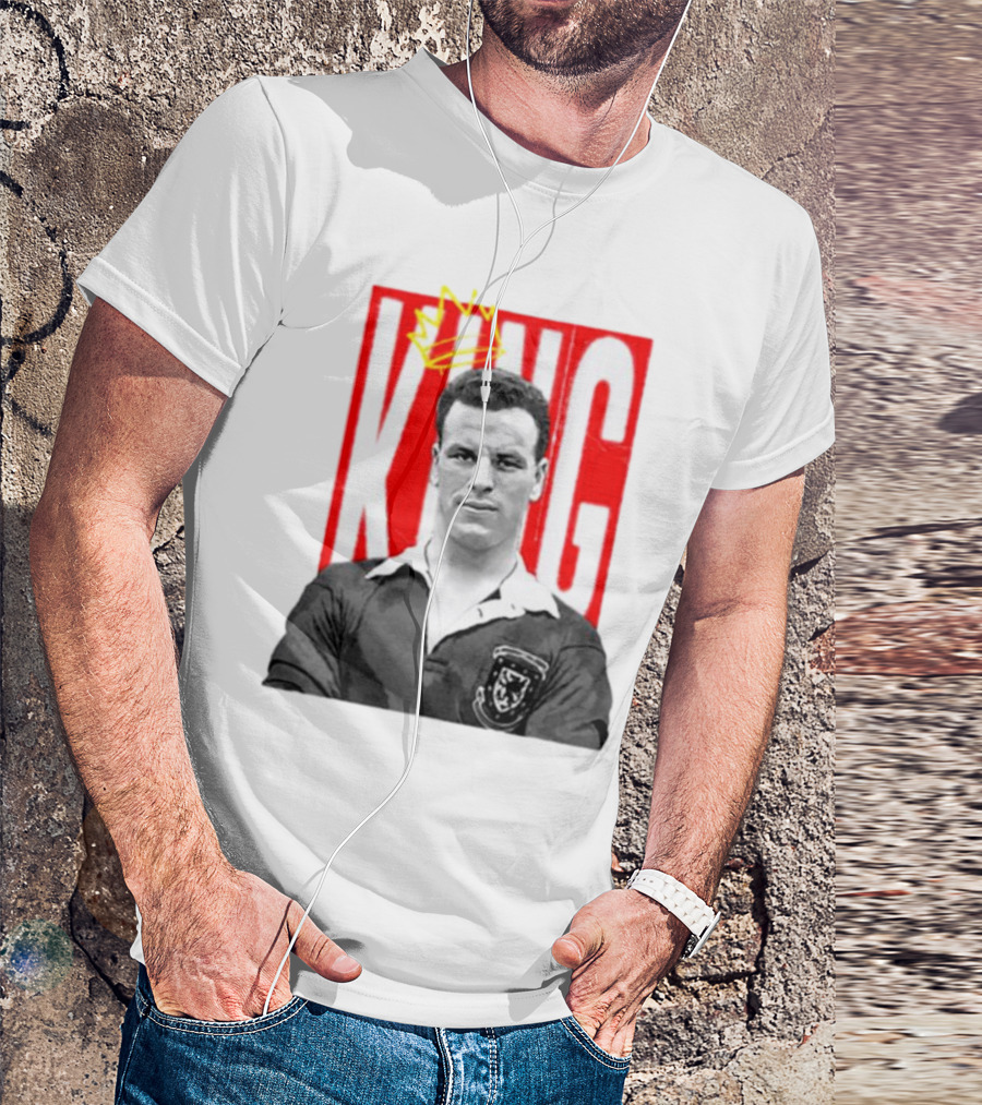 King Charles Soccer Icon With Red KING Background T-Shirt