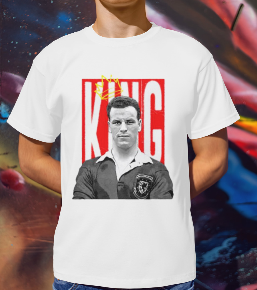 King Charles Soccer Icon With Red KING Background T-Shirt