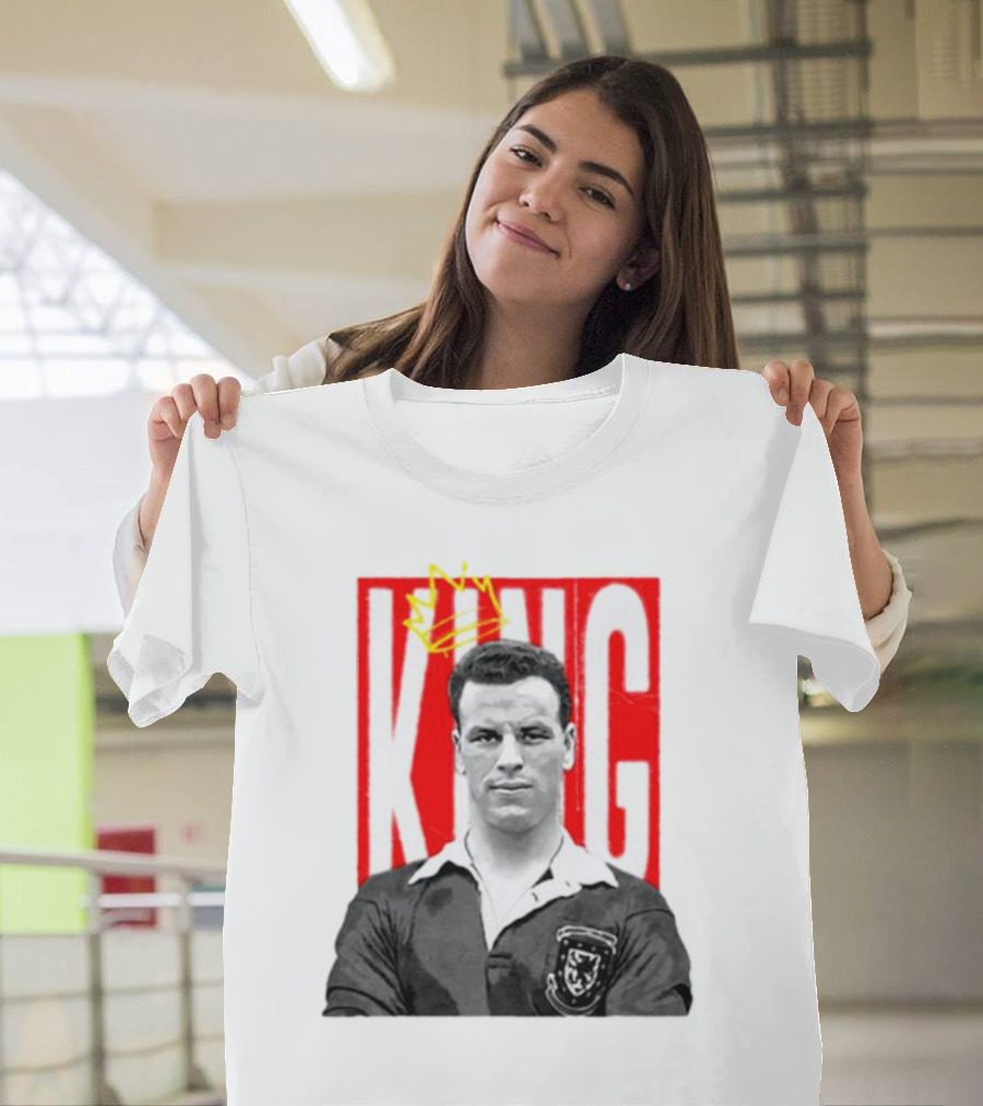 King Charles Soccer Icon With Red KING Background T-Shirt