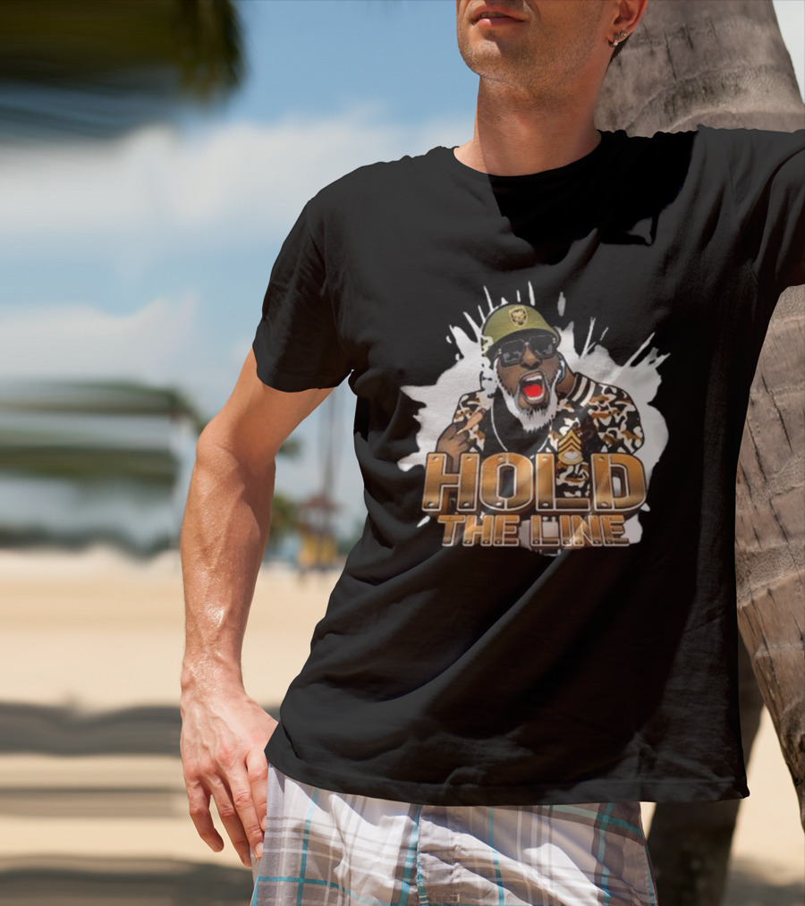 King David Hold The Line Camo Jacket And Sunglasses T-Shirt