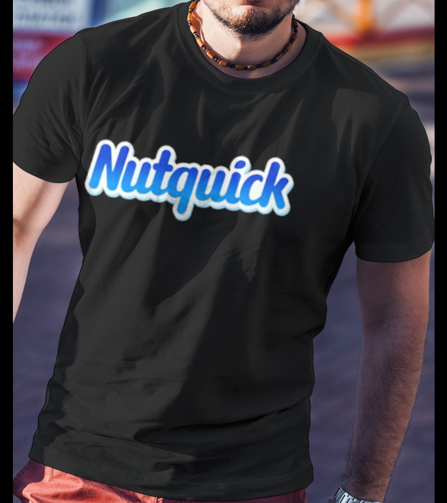 Nutquick Logo Retro Sports Branding T-Shirt