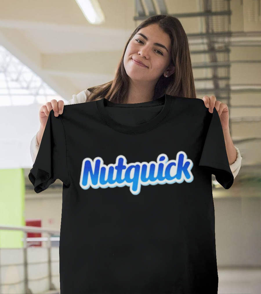 Nutquick Logo Retro Sports Branding T-Shirt