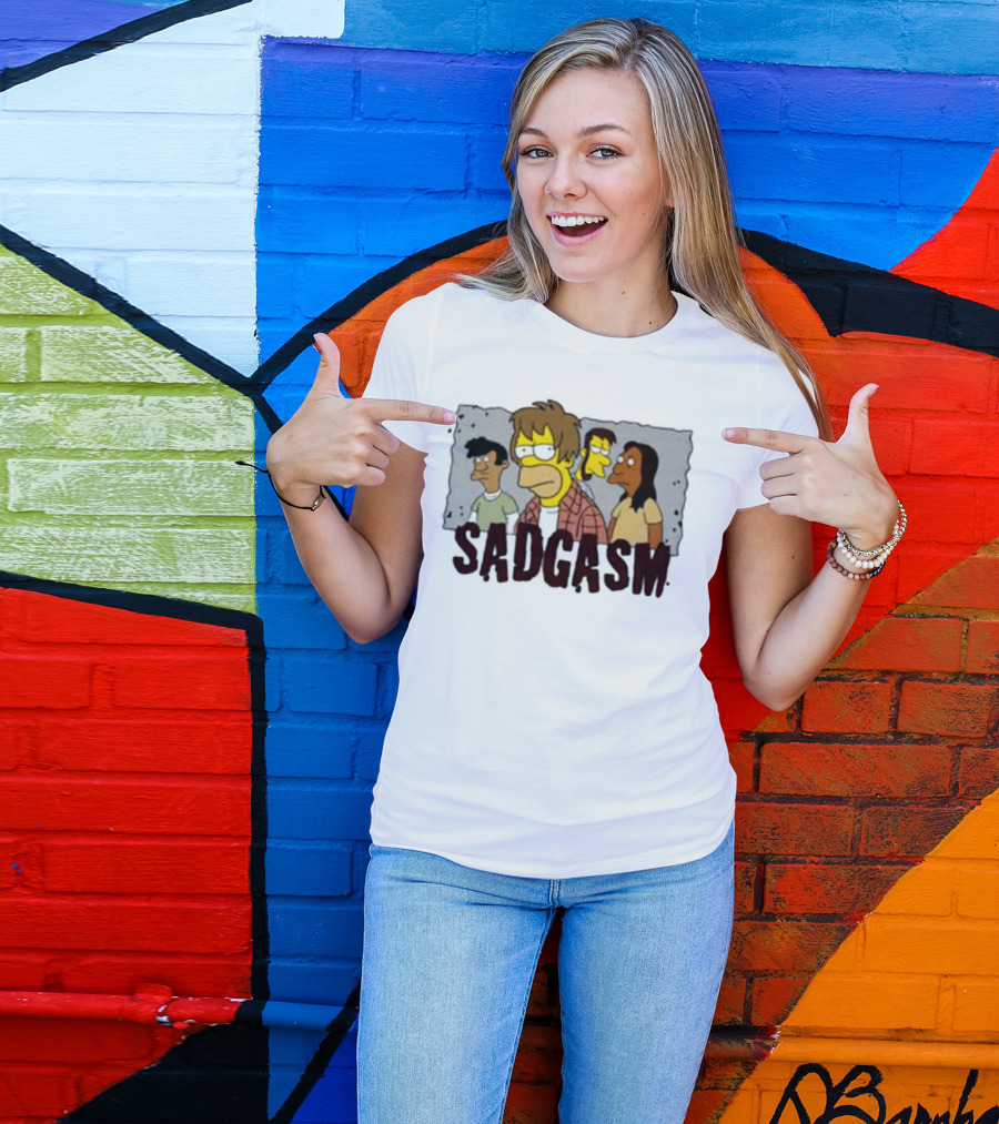 Sadgasm Simpson Grunge Band Homage T-Shirt