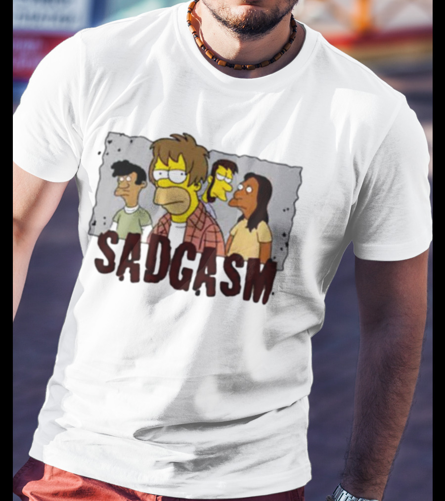 Sadgasm Simpson Grunge Band Homage T-Shirt