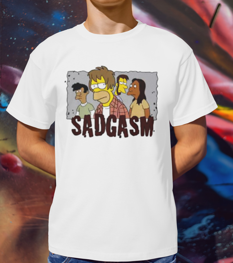 Sadgasm Simpson Grunge Band Homage T-Shirt