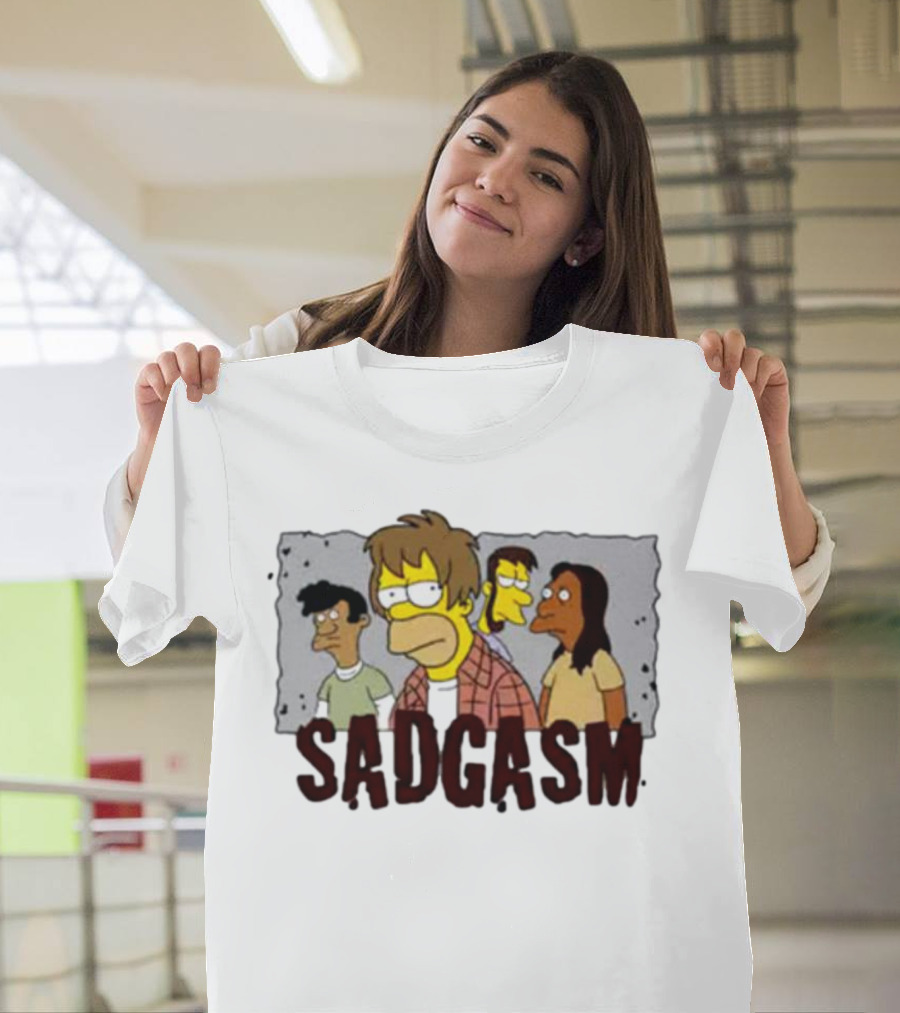 Sadgasm Simpson Grunge Band Homage T-Shirt