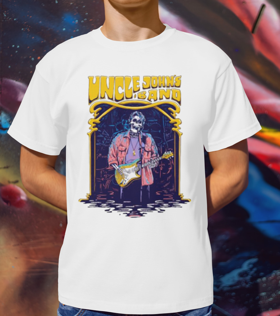 Uncle John's Band Skeleton Guitarist Psychedelic T-Shirt