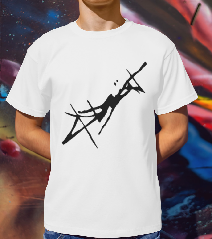Absent Store Absent Logo Abstract Black Scribble T-Shirt