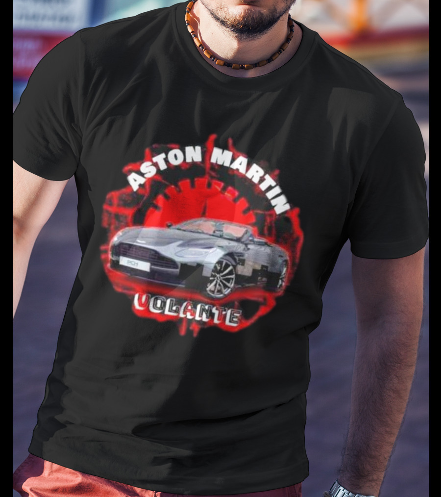 Aston Martin Volante Car Red Speedometer T-Shirt