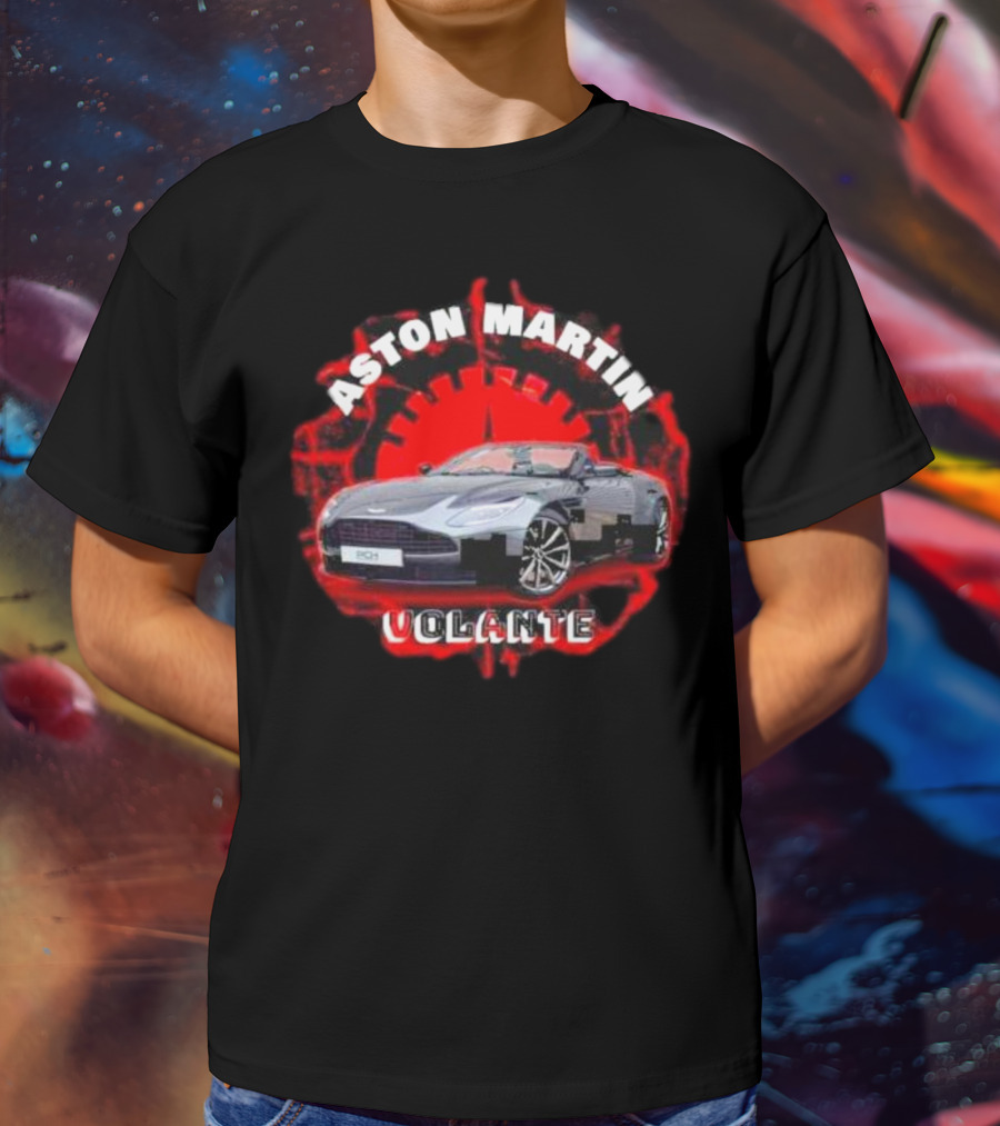 Aston Martin Volante Car Red Speedometer T-Shirt