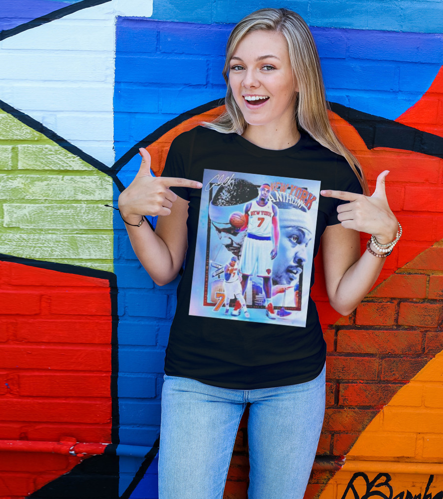 New York 7 Anthony Knicks Basketball T-Shirt