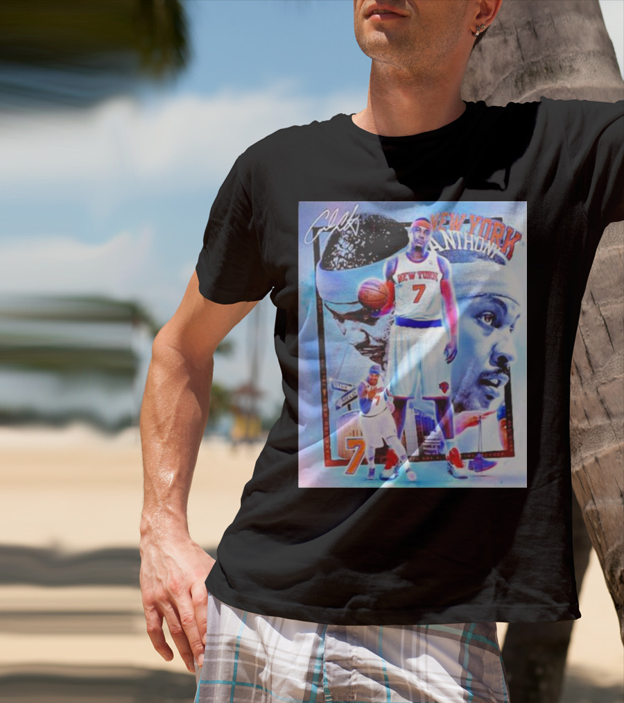 New York 7 Anthony Knicks Basketball T-Shirt