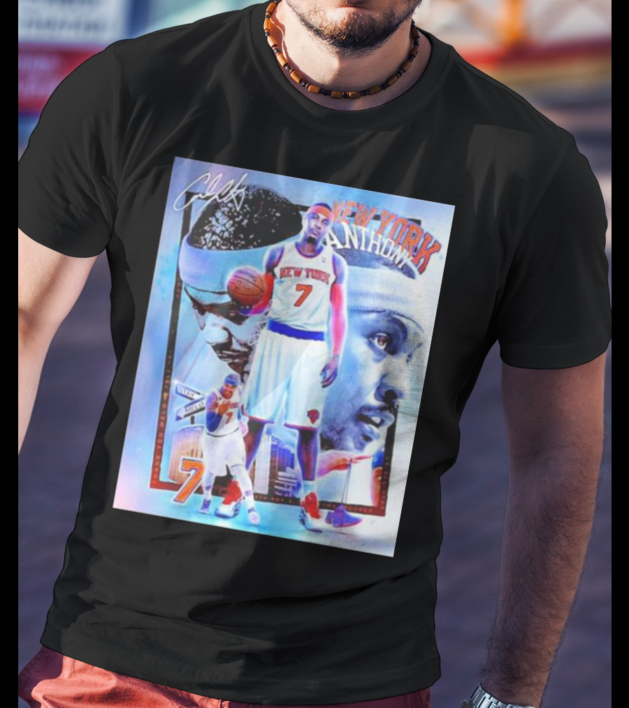 New York 7 Anthony Knicks Basketball T-Shirt
