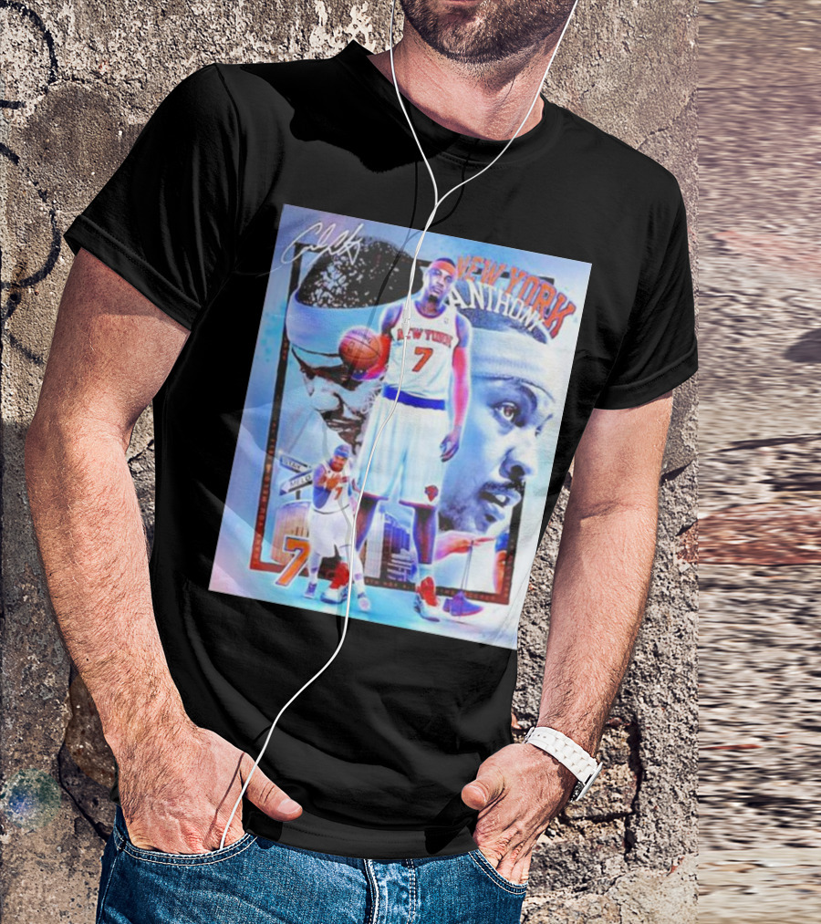 New York 7 Anthony Knicks Basketball T-Shirt