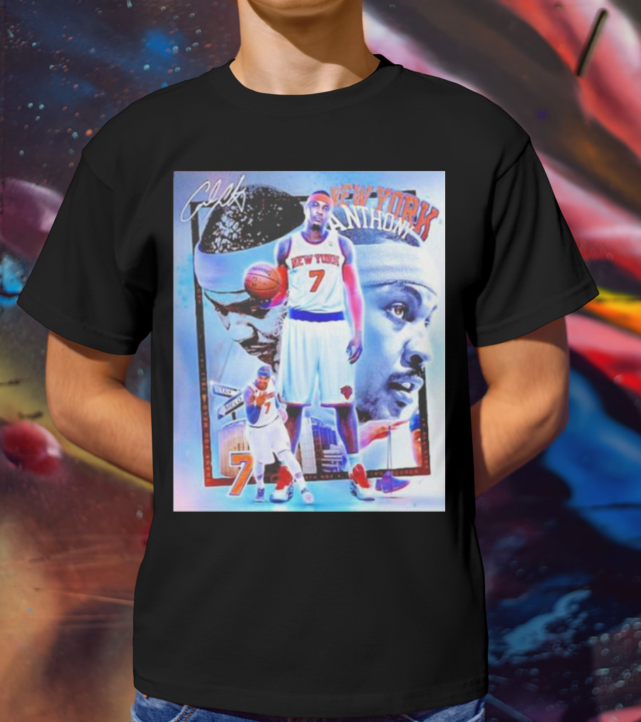 New York 7 Anthony Knicks Basketball T-Shirt