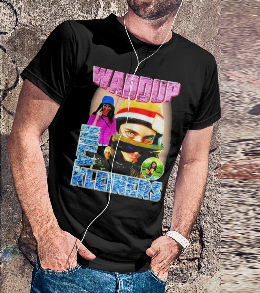 Waddup Hila Kleiners Colorful Ski Mask And Sunglasses Collage T-Shirt
