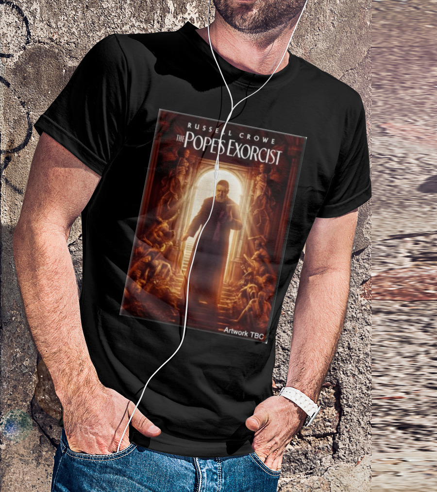 Russell Crowe The Pope's Exorcist Artwork TBC T-Shirt