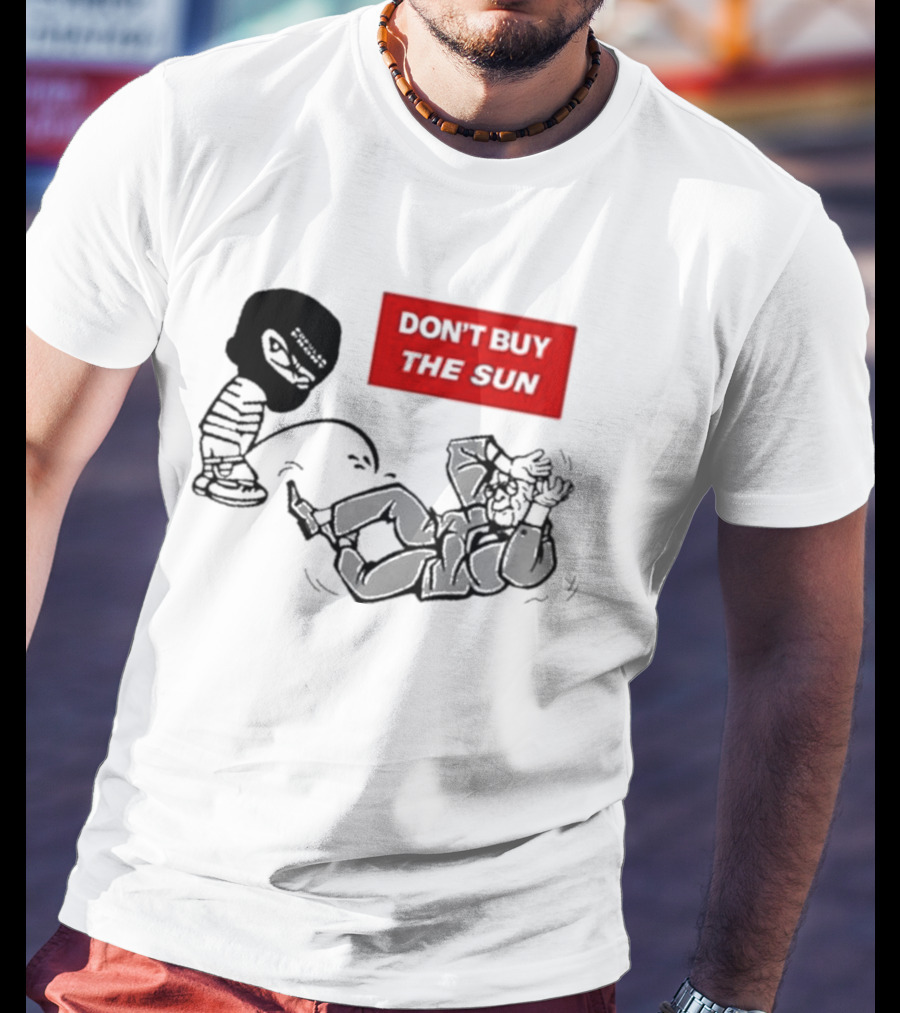 Jake Hanrahan Don’t Buy The Sun Cartoon Characters In Action T-Shirt