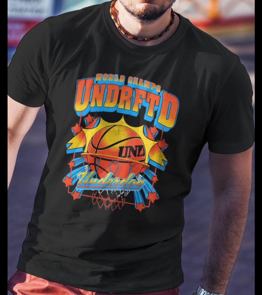 World Champs UNDRFTD Underdog Basketball Stars T-Shirt