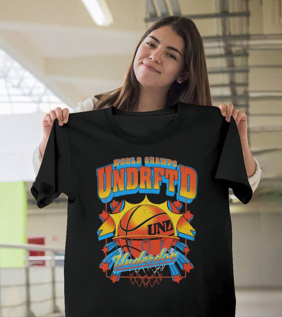 World Champs UNDRFTD Underdog Basketball Stars T-Shirt