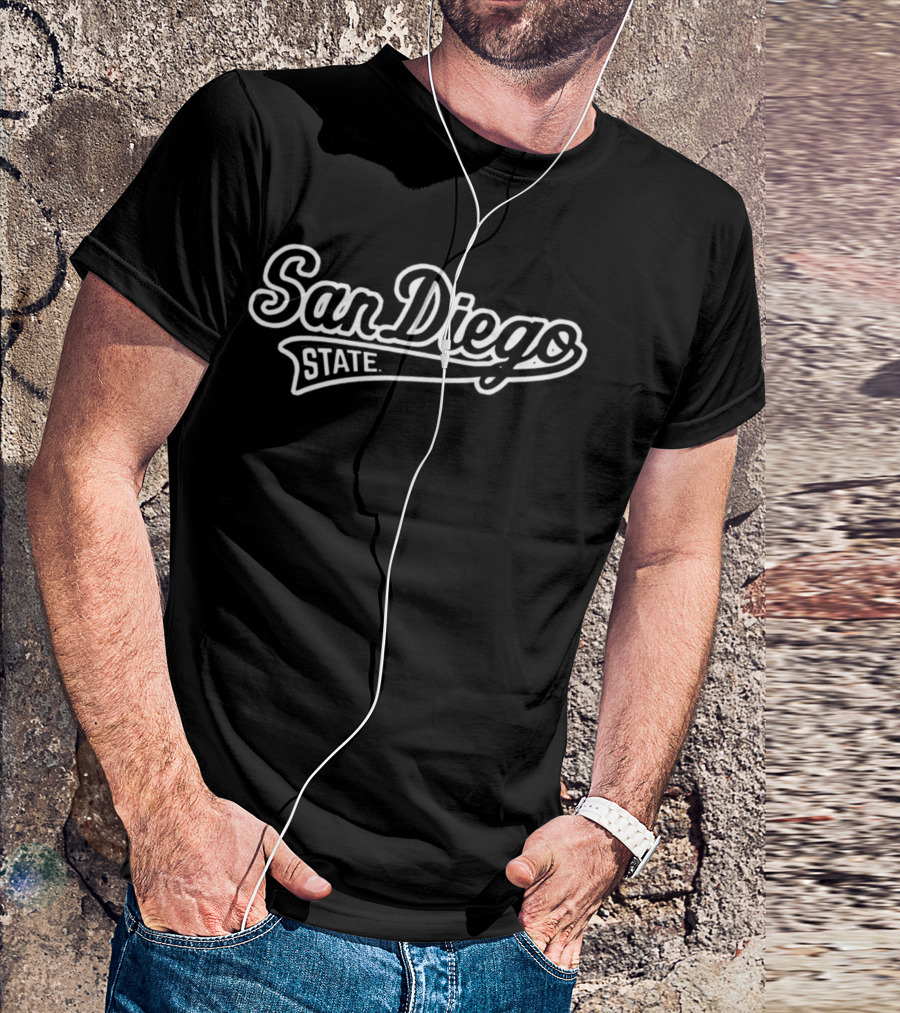 San Diego State University Vintage Retro Logo Script T-Shirt