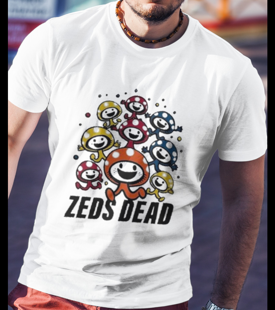 Zeds Dead Vibrant Colorful Characters With Smiling Faces T-Shirt
