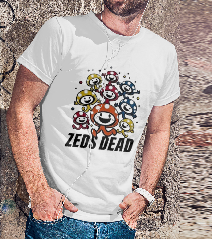 Zeds Dead Vibrant Colorful Characters With Smiling Faces T-Shirt