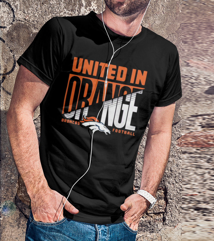 Denver Broncos United In Orange Football Hometown Collection Sweep T-Shirt