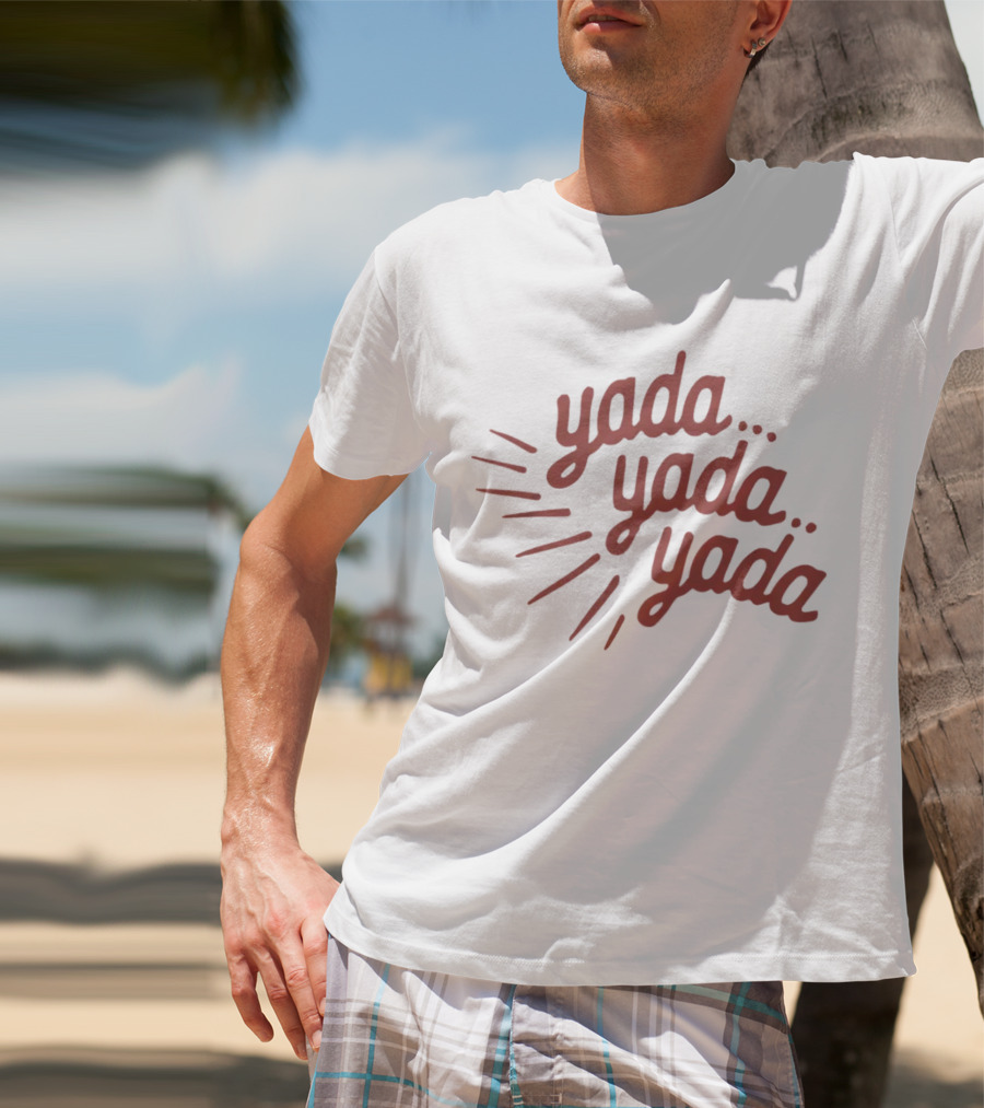 Homage Shop Yada Yada Yada Phrase Text T-Shirt