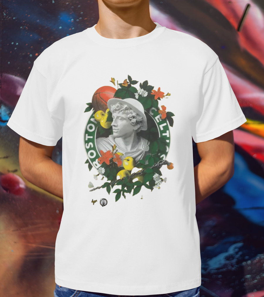 Kathy Ager White Boston Celtics Identify Artist Series T-Shirt