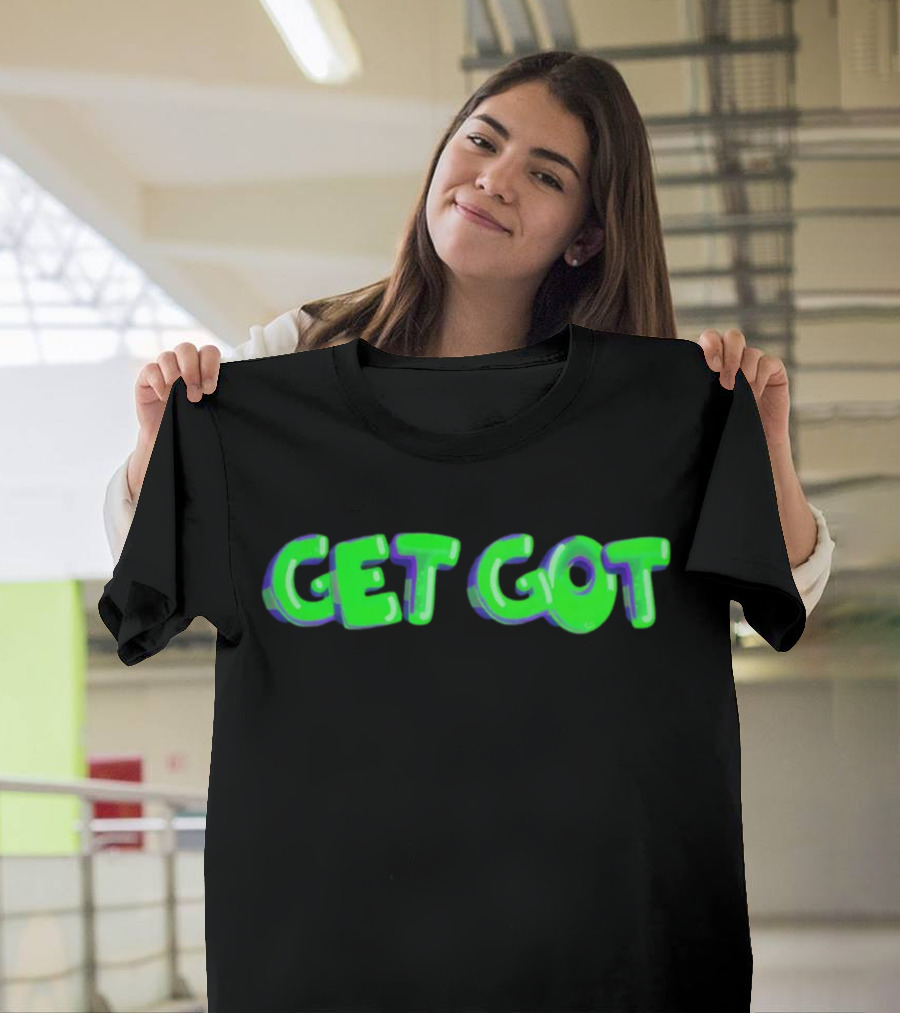 Airrack Merch Get Got Neon Green Text T-Shirt