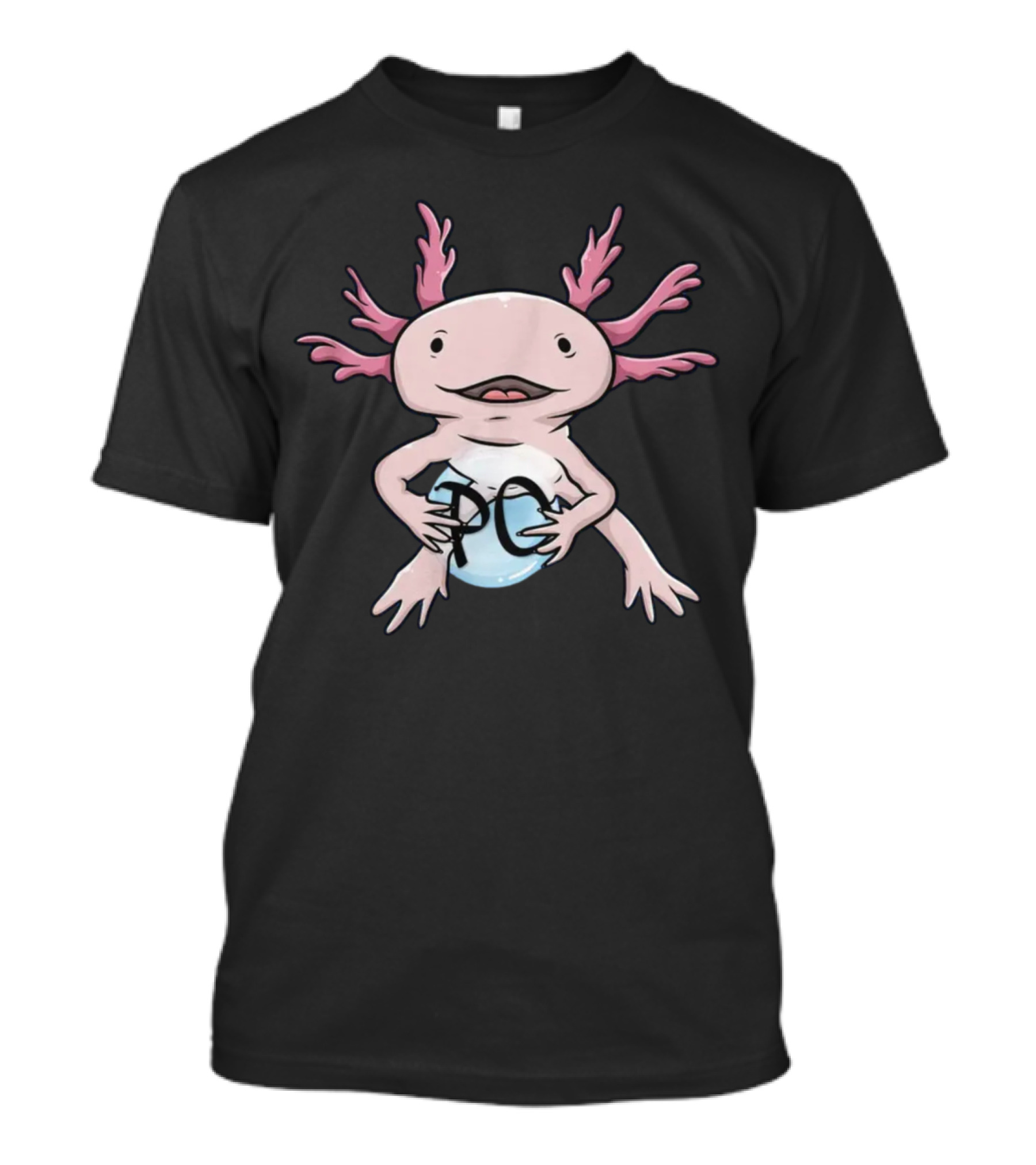 Paul Cuffaro Axolotl Holding PC Sphere T-Shirt