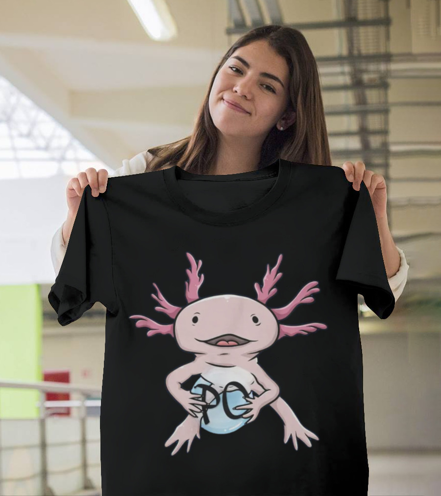 Paul Cuffaro Axolotl Holding PC Sphere T-Shirt