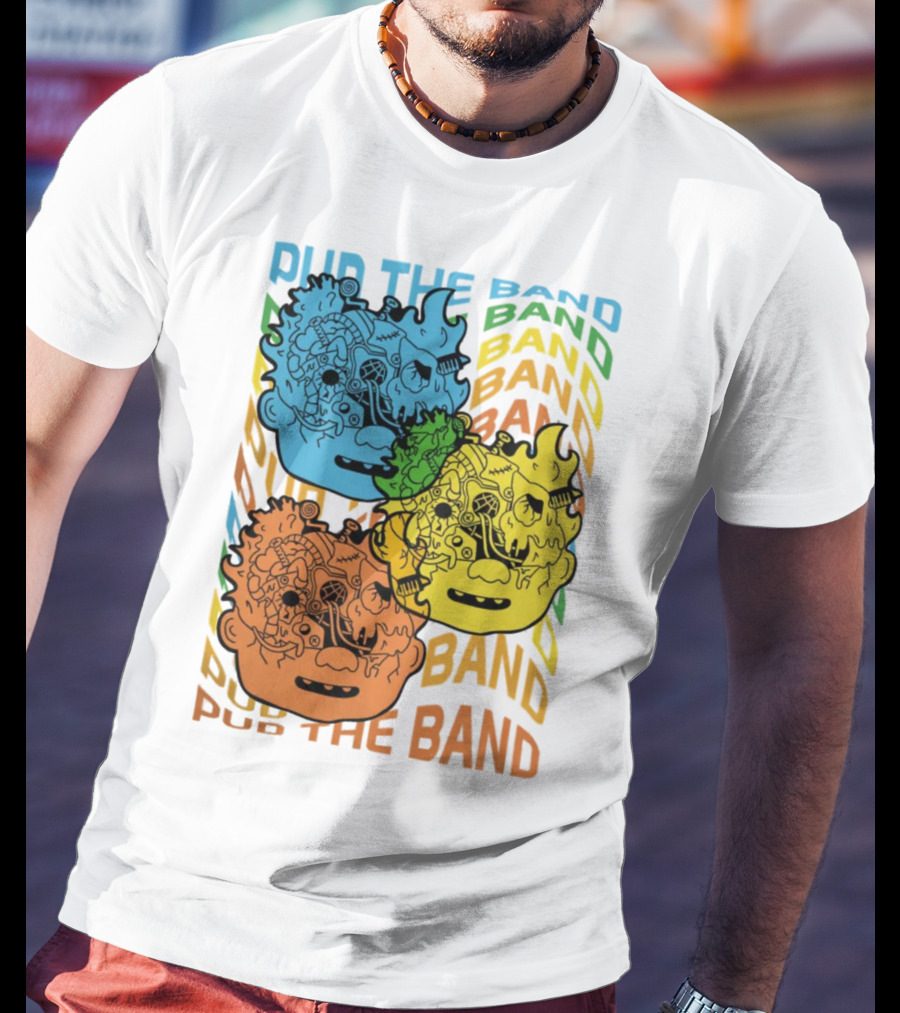 Pup The Band Headburster Technicolor Art Face Trio T-Shirt