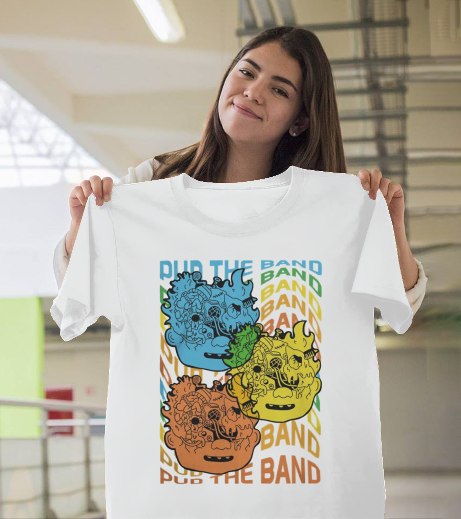Pup The Band Headburster Technicolor Art Face Trio T-Shirt