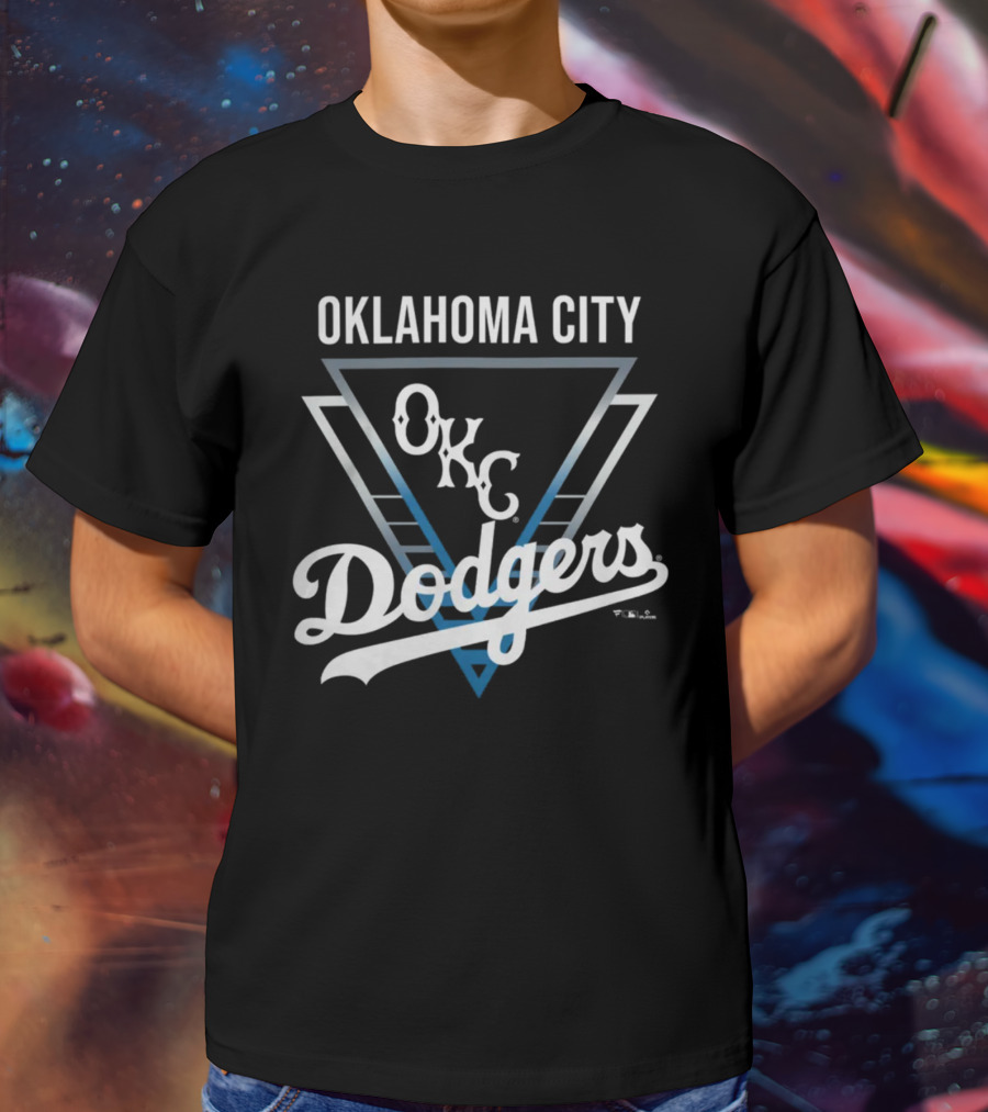 Oklahoma City Dodgers OKC Dodgers Athletic Triangle T-Shirt