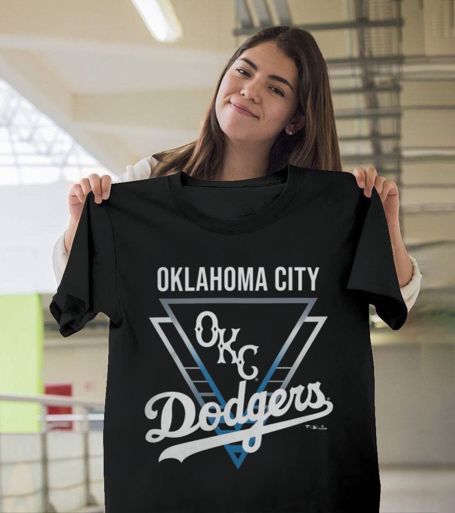 Oklahoma City Dodgers OKC Dodgers Athletic Triangle T-Shirt
