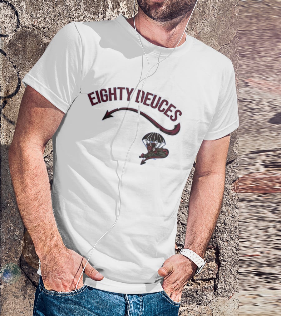 Eighty Deuces Parachuting Mascot Fayetteville Woodpeckers Milb Store T-Shirt