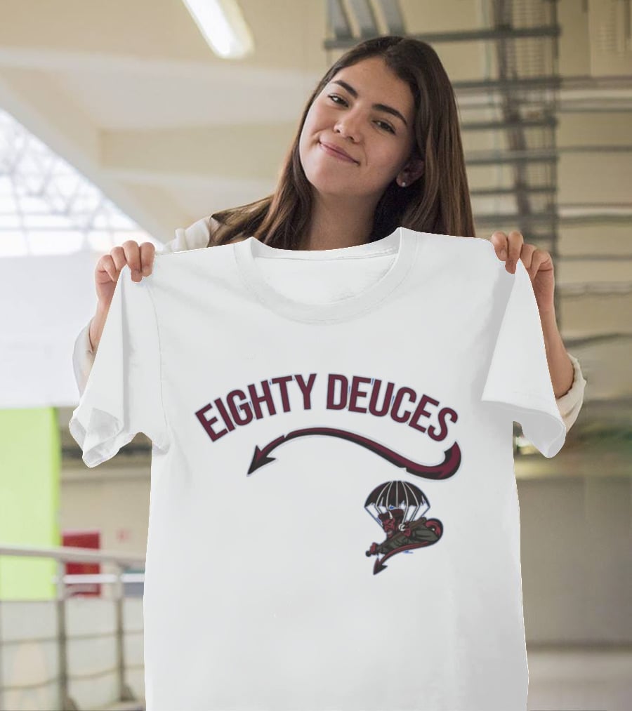 Eighty Deuces Parachuting Mascot Fayetteville Woodpeckers Milb Store T-Shirt