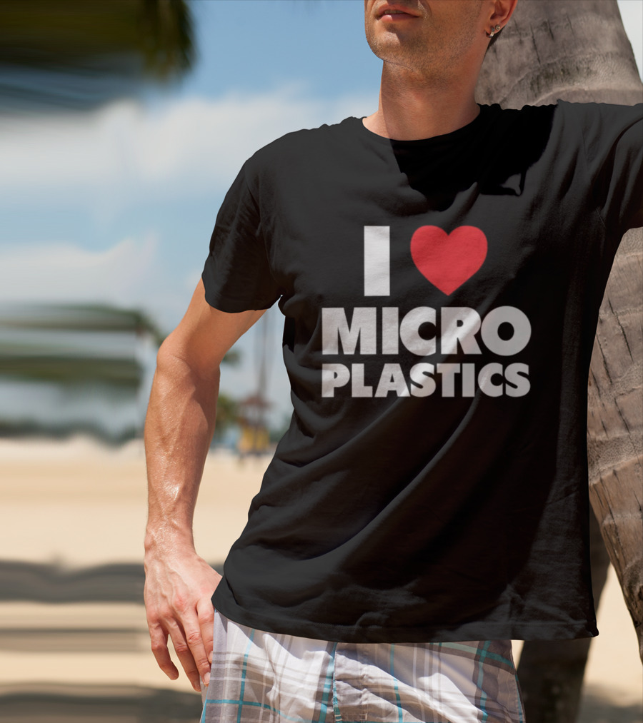 Shitheadsteve I Heart Microplastics Black T-Shirt