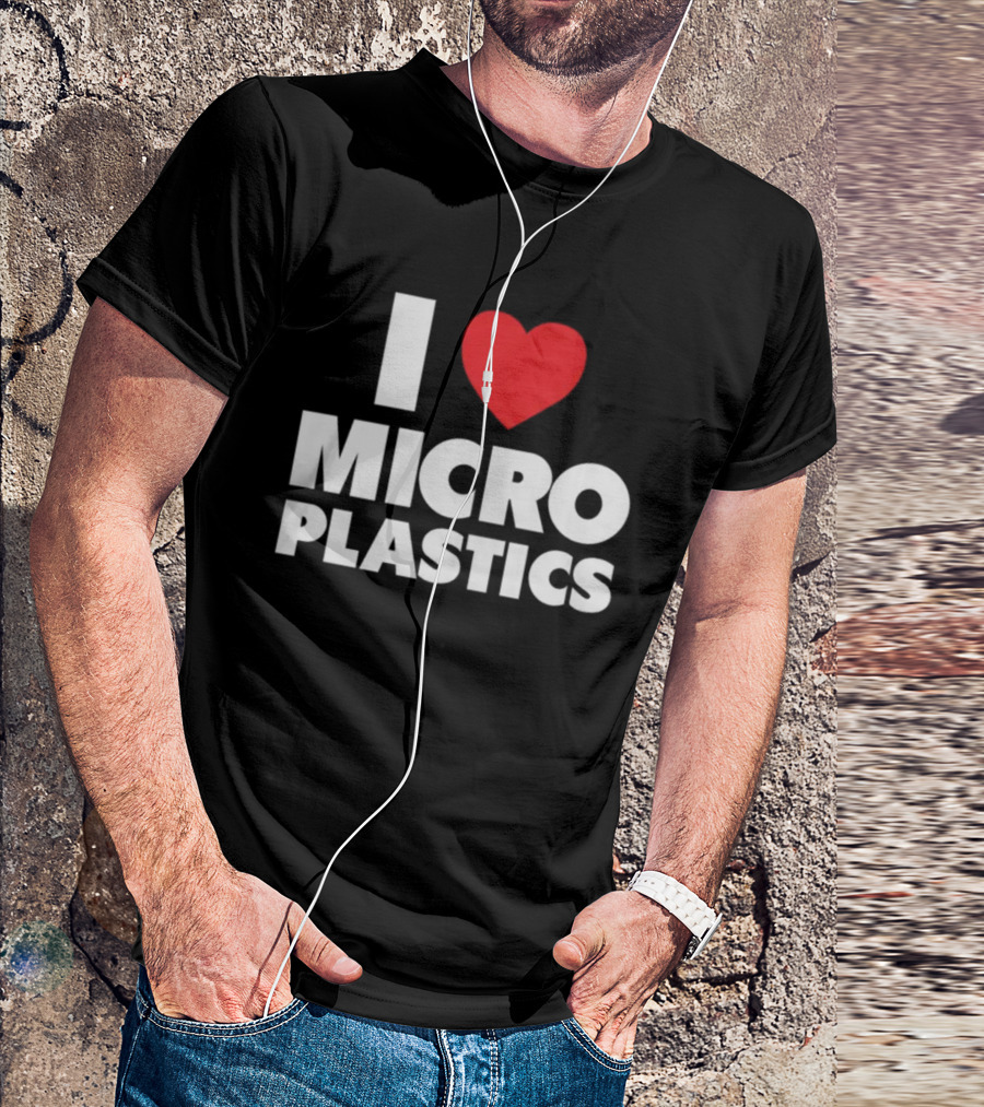 Shitheadsteve I Heart Microplastics Black T-Shirt