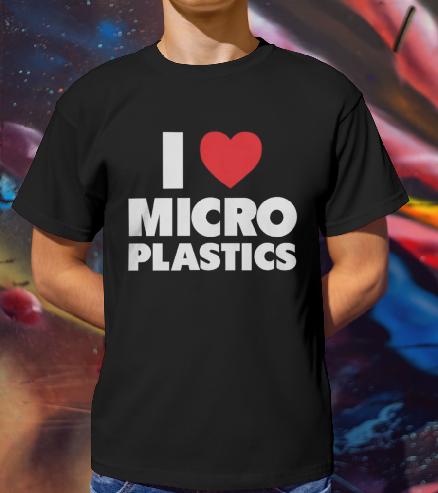 Shitheadsteve I Heart Microplastics Black T-Shirt